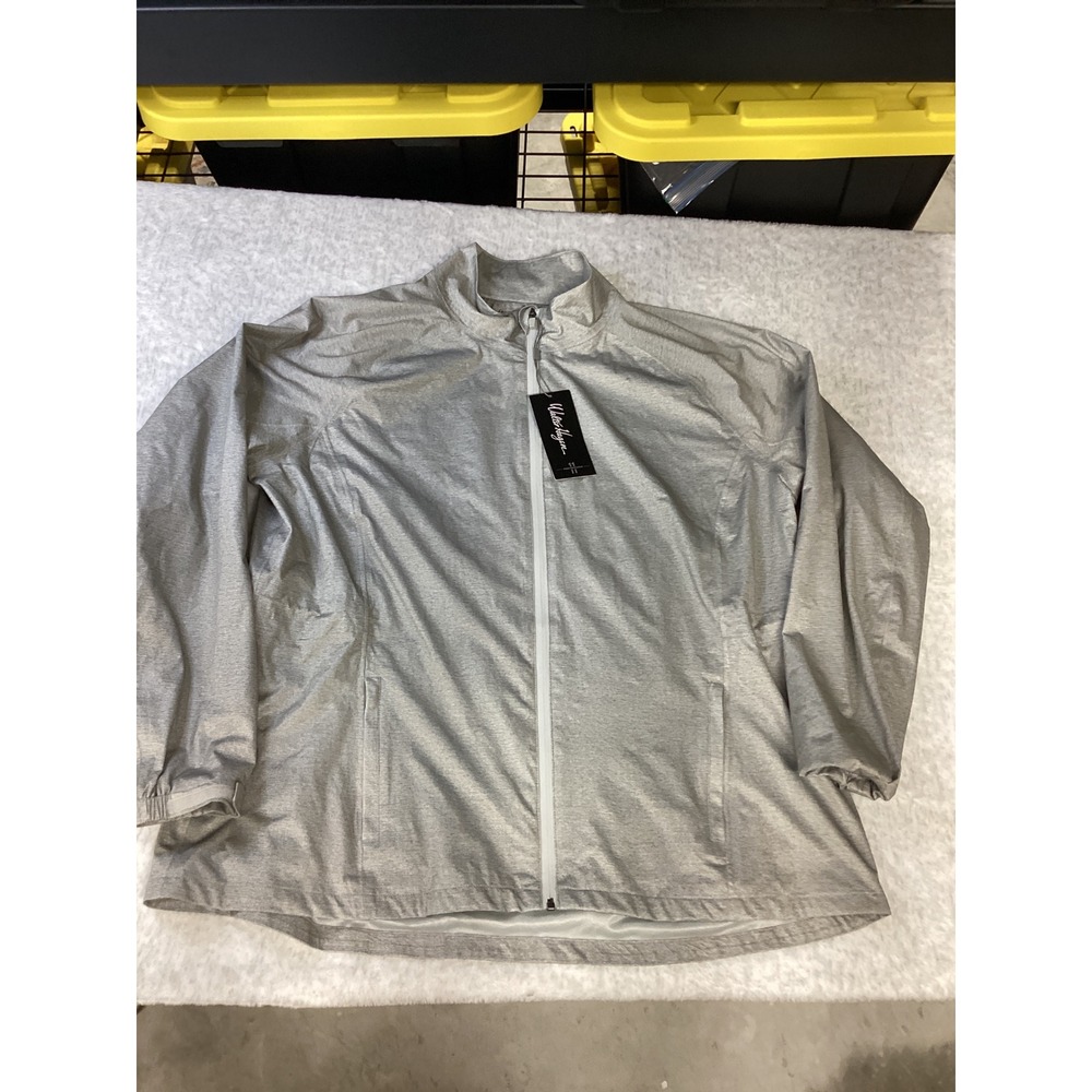 Walter Hagen Light Gray Zip Front Windbreaker Jacket